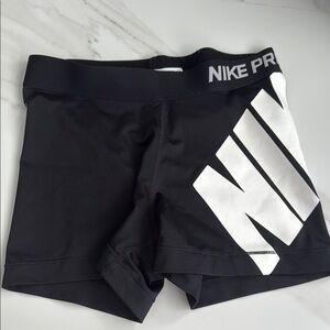Nike Pro Black and White Athletic Shorts